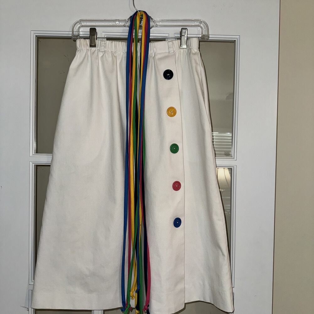 Vintage Sanibel Sport Skirt Made USA White with interchangeable belts Primary
